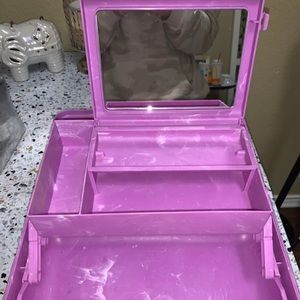 purple pink marble makeup caboodle